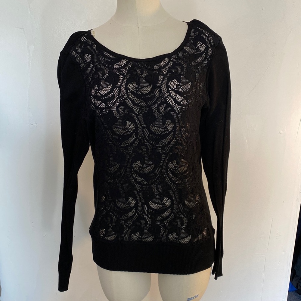 Anne fontaine black sweater size 38 - Picture 1 of 6